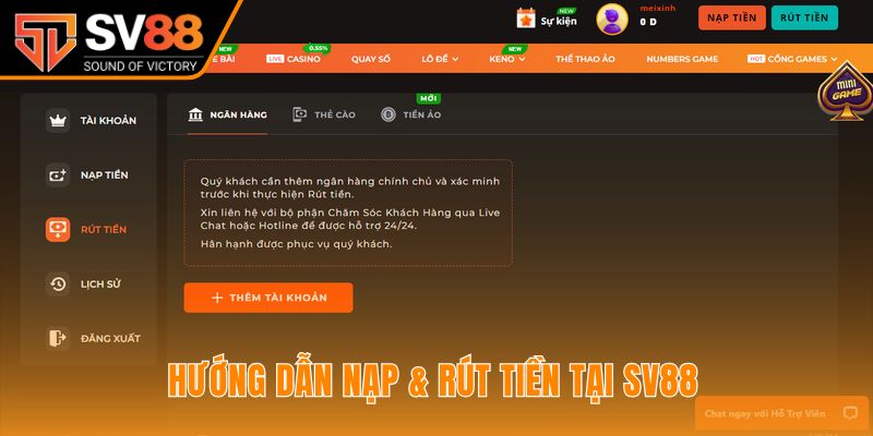 Quy trình nạp rút tiền an toàn